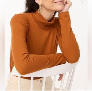 J. Crew Women's Orange Turtleneck Sweater